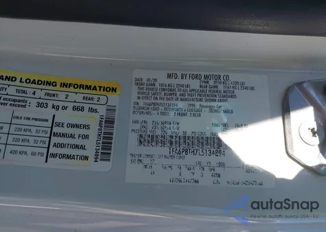 2020 Ford Mustang Ecoboost Premium Fastback from USA, damaged, VIN 1FA6P8TH7L5134894